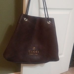 Gucci brown suede bag